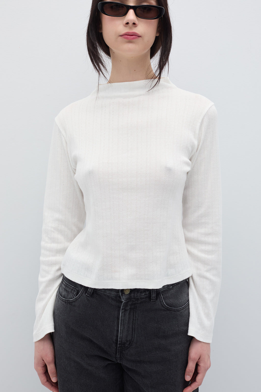 Clara Top – Micro-floral Ribbed Top | Rita Row