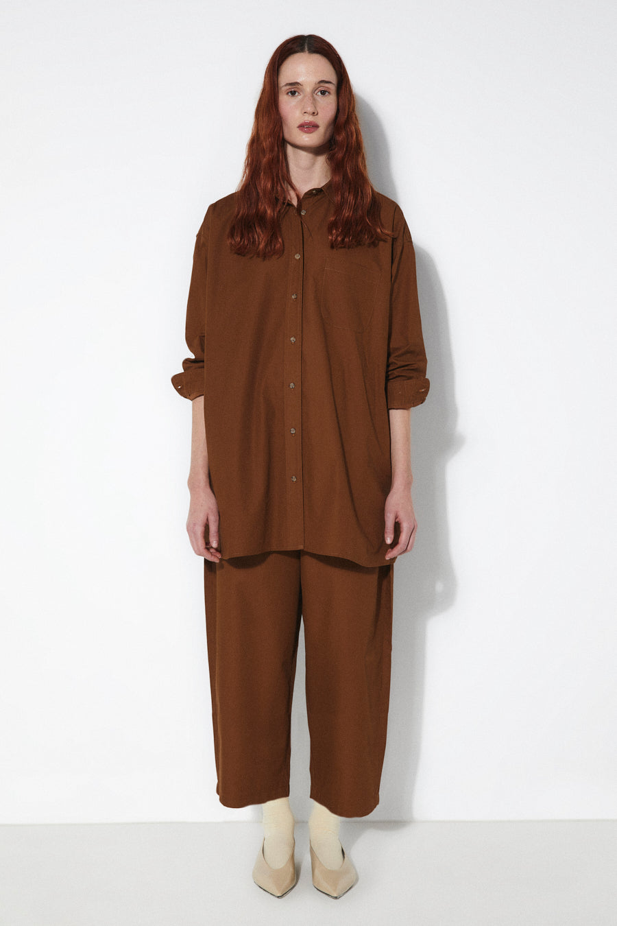 Morris Shirt Tobacco – Oversized Organic Cotton Shirt | Rita Row