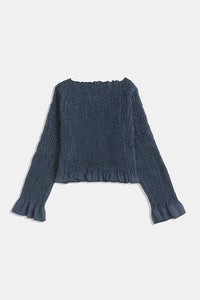 Olga Top - Blue Checkered