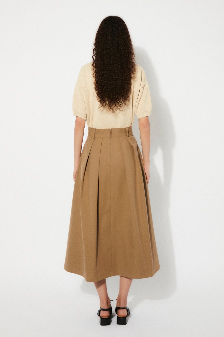 スカート BROWN SILK SKIRT Brown Satin Maxi Skirt