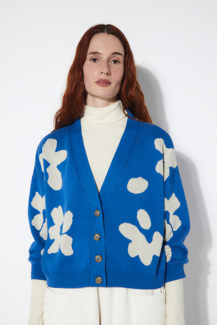 トップス 22ss Flower Jacquard Knit Cardigan Amazon.com: Women's Spring Autumn Elegant Print Cardigan