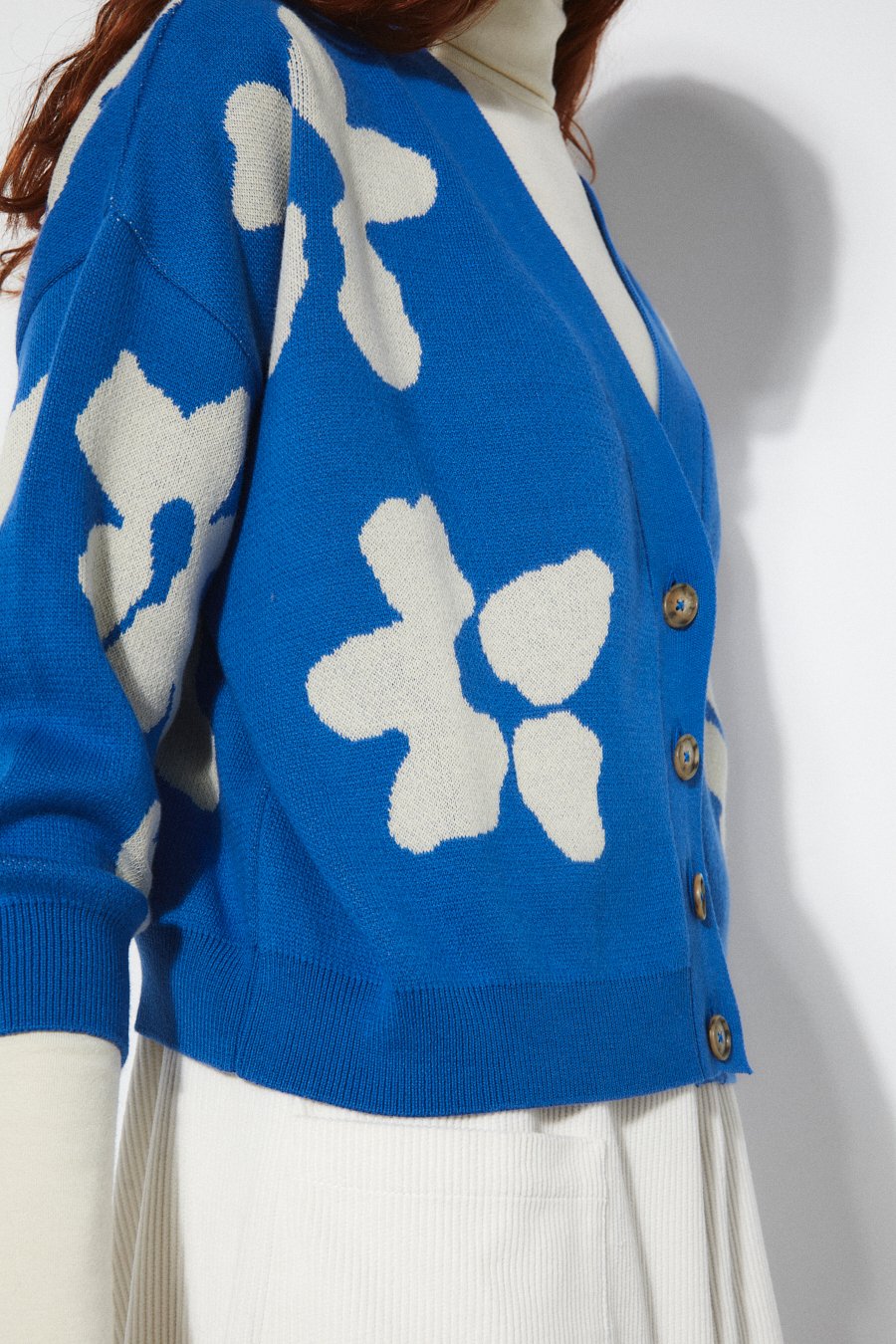 Liza Cardigan | Floral Jacquard Knit Cardigan – Rita Row